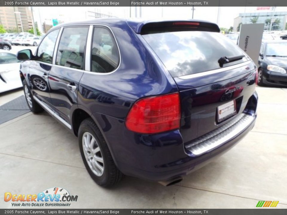 2005 Porsche Cayenne Lapis Blue Metallic / Havanna/Sand Beige Photo #5