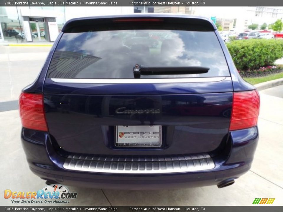2005 Porsche Cayenne Lapis Blue Metallic / Havanna/Sand Beige Photo #6