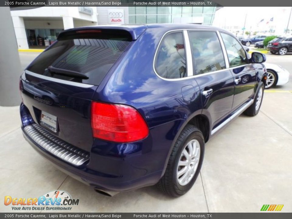 2005 Porsche Cayenne Lapis Blue Metallic / Havanna/Sand Beige Photo #7