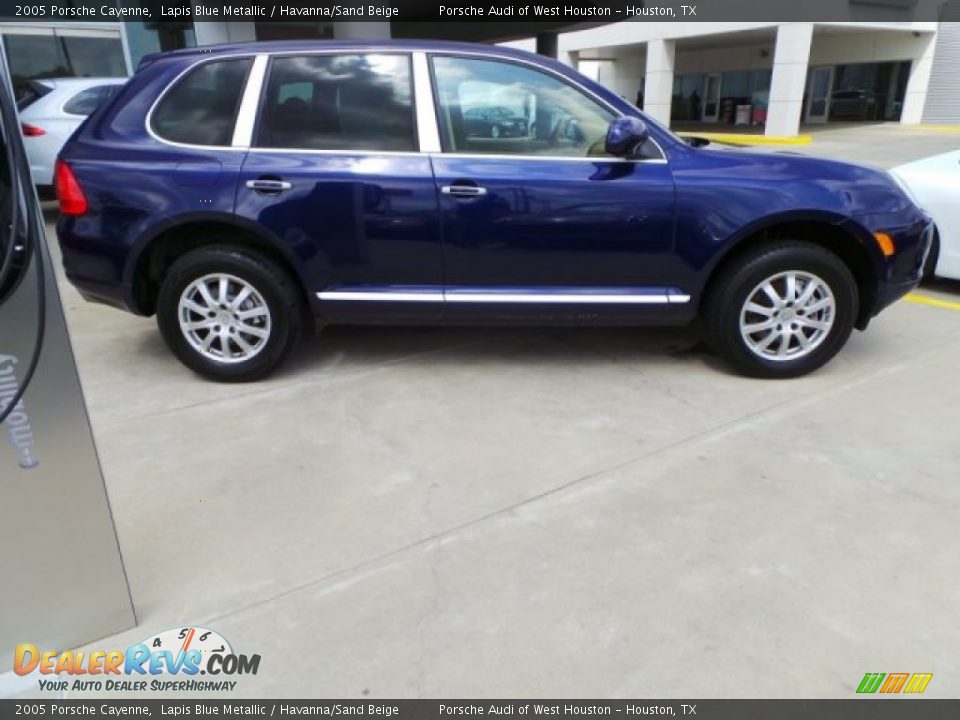 2005 Porsche Cayenne Lapis Blue Metallic / Havanna/Sand Beige Photo #8
