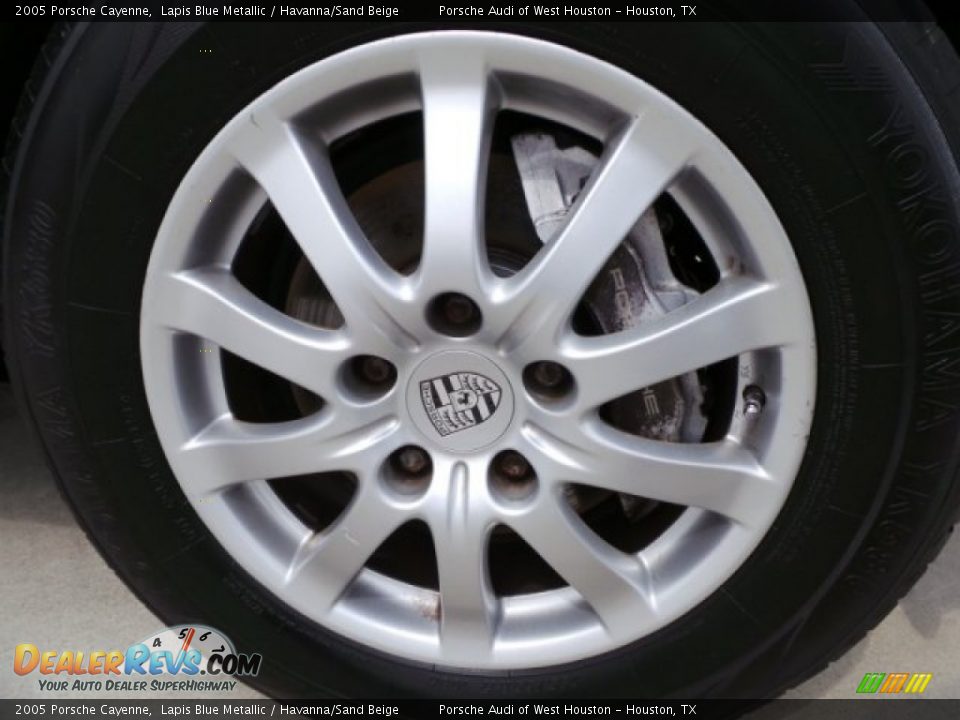 2005 Porsche Cayenne Lapis Blue Metallic / Havanna/Sand Beige Photo #9