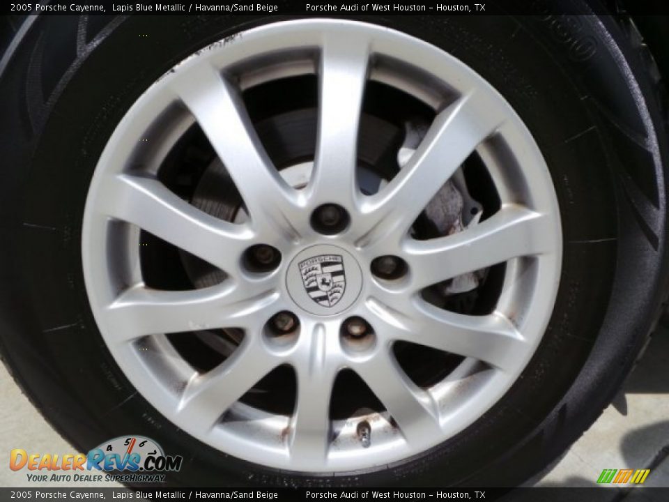 2005 Porsche Cayenne Lapis Blue Metallic / Havanna/Sand Beige Photo #10