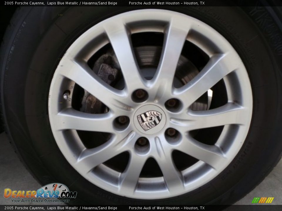 2005 Porsche Cayenne Lapis Blue Metallic / Havanna/Sand Beige Photo #11