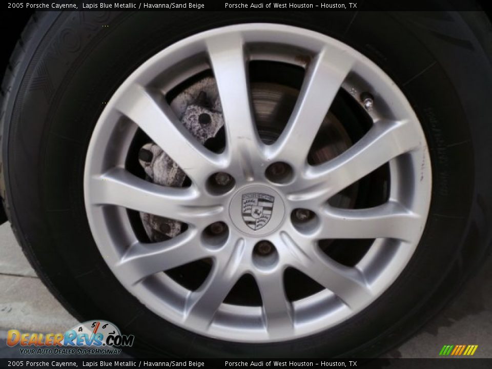 2005 Porsche Cayenne Lapis Blue Metallic / Havanna/Sand Beige Photo #12
