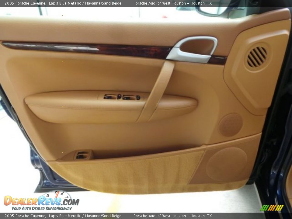 2005 Porsche Cayenne Lapis Blue Metallic / Havanna/Sand Beige Photo #13