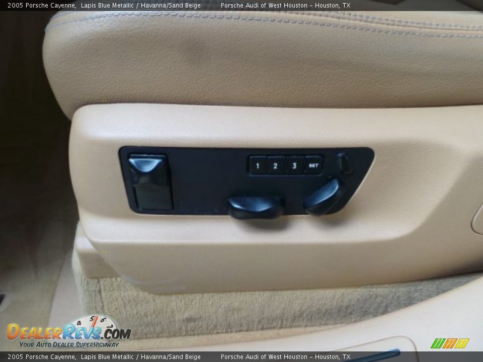 2005 Porsche Cayenne Lapis Blue Metallic / Havanna/Sand Beige Photo #17