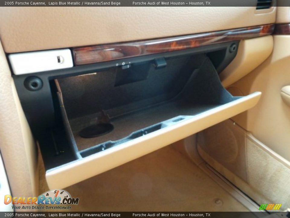 2005 Porsche Cayenne Lapis Blue Metallic / Havanna/Sand Beige Photo #23
