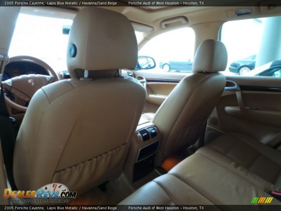 2005 Porsche Cayenne Lapis Blue Metallic / Havanna/Sand Beige Photo #29