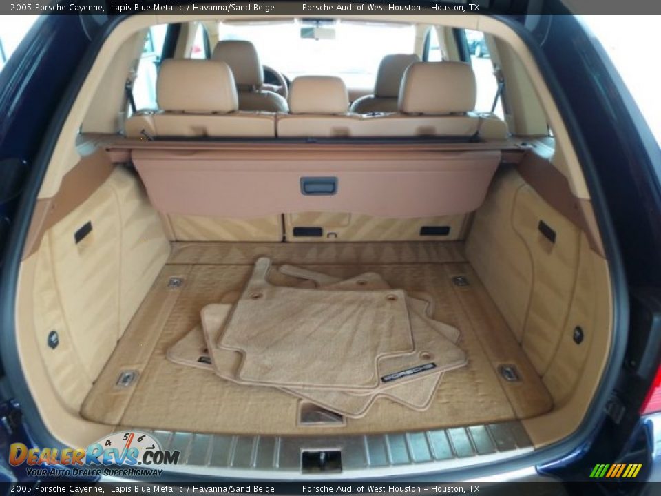 2005 Porsche Cayenne Lapis Blue Metallic / Havanna/Sand Beige Photo #34