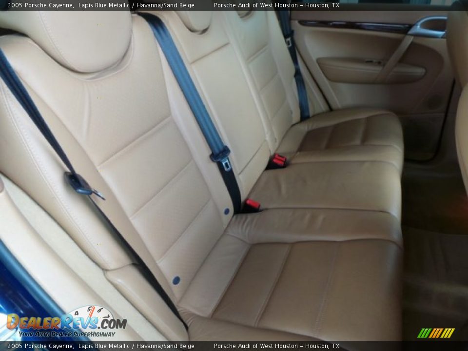 2005 Porsche Cayenne Lapis Blue Metallic / Havanna/Sand Beige Photo #36