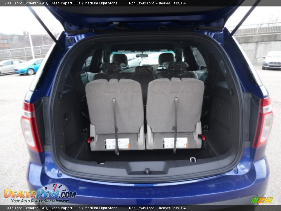 2015 Ford Explorer 4WD Deep Impact Blue / Medium Light Stone Photo #5