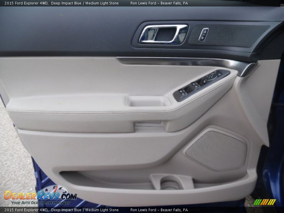 2015 Ford Explorer 4WD Deep Impact Blue / Medium Light Stone Photo #15