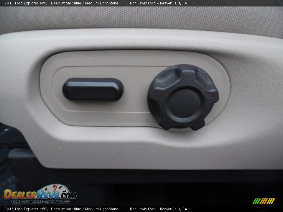 2015 Ford Explorer 4WD Deep Impact Blue / Medium Light Stone Photo #17