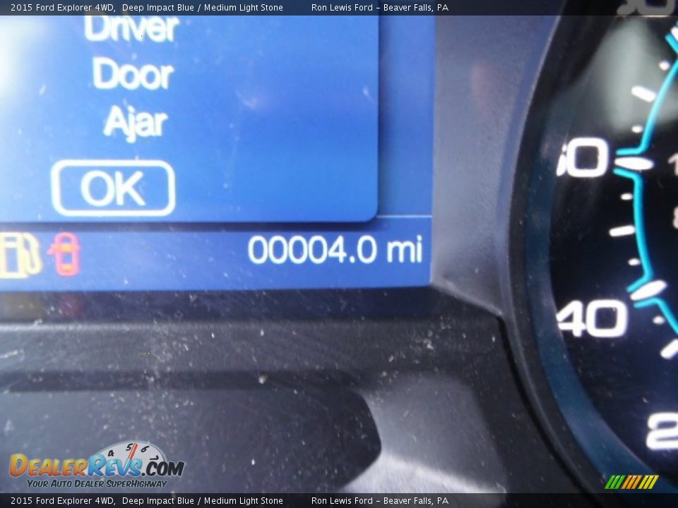 2015 Ford Explorer 4WD Deep Impact Blue / Medium Light Stone Photo #20