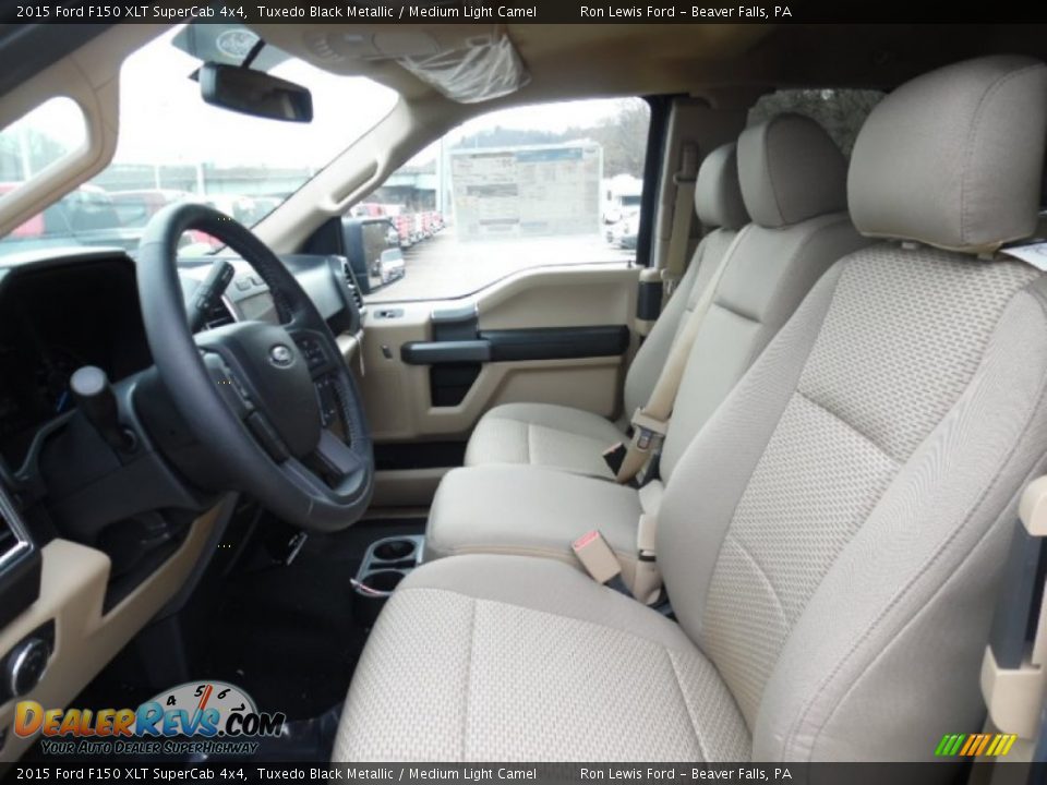 Medium Light Camel Interior - 2015 Ford F150 XLT SuperCab 4x4 Photo #12