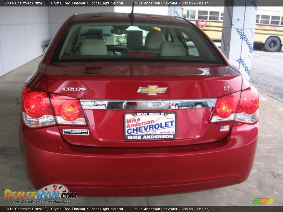 2014 Chevrolet Cruze LT Crystal Red Tintcoat / Cocoa/Light Neutral Photo #16