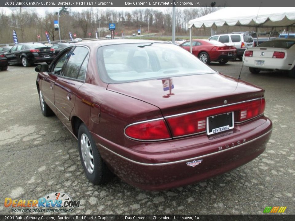 2001 Buick Century Custom Bordeaux Red Pearl / Graphite Photo #4