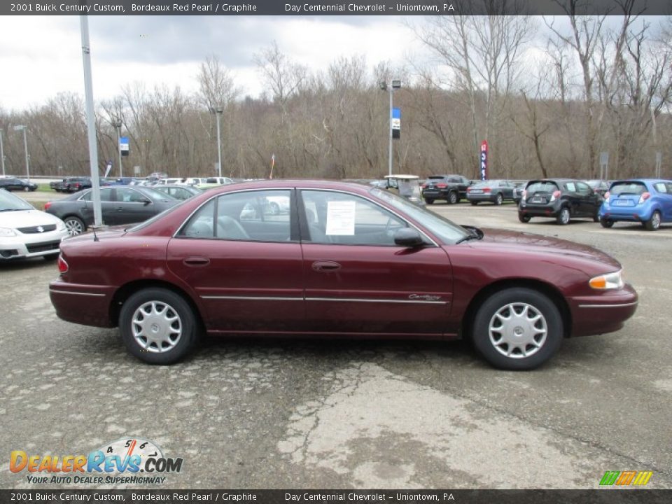 2001 Buick Century Custom Bordeaux Red Pearl / Graphite Photo #8