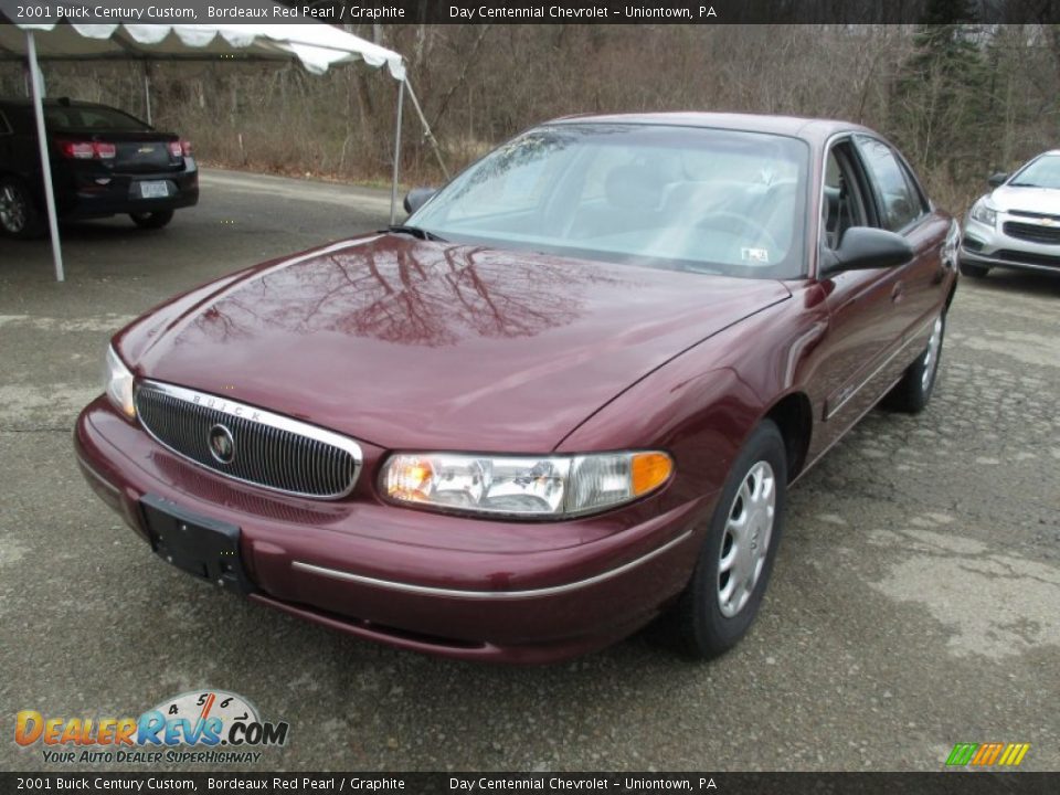 2001 Buick Century Custom Bordeaux Red Pearl / Graphite Photo #13
