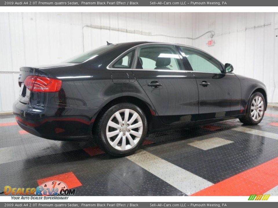2009 Audi A4 2.0T Premium quattro Sedan Phantom Black Pearl Effect / Black Photo #7