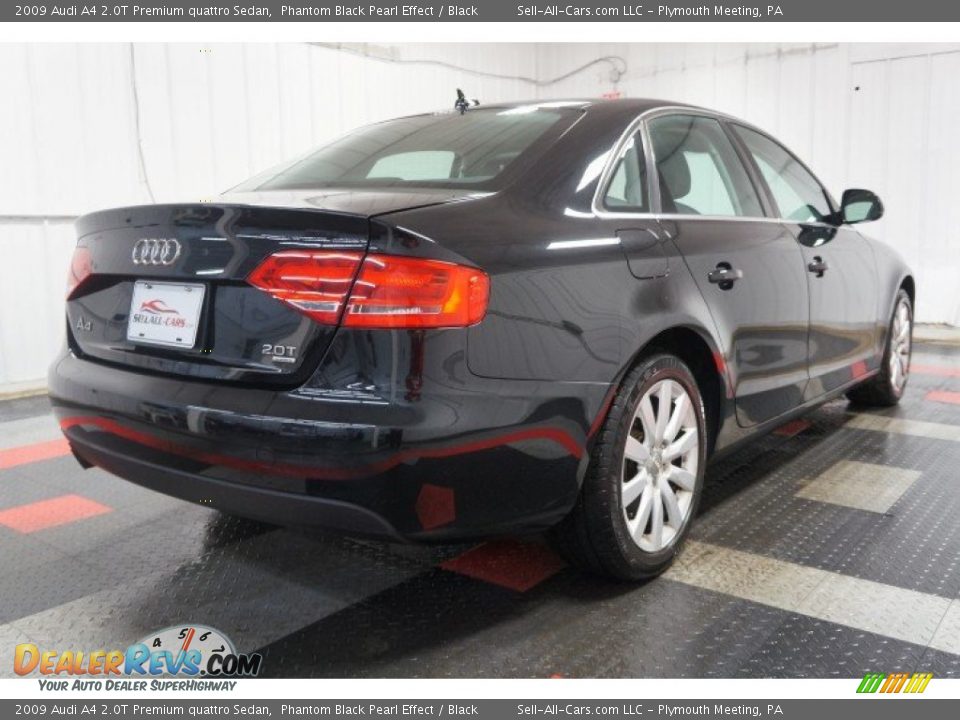 2009 Audi A4 2.0T Premium quattro Sedan Phantom Black Pearl Effect / Black Photo #8