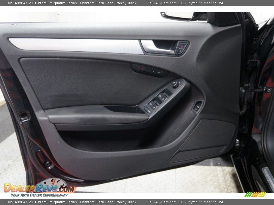 2009 Audi A4 2.0T Premium quattro Sedan Phantom Black Pearl Effect / Black Photo #12