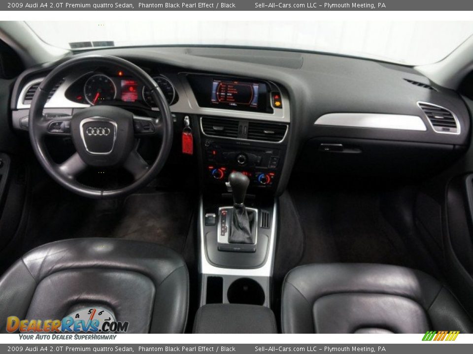2009 Audi A4 2.0T Premium quattro Sedan Phantom Black Pearl Effect / Black Photo #21
