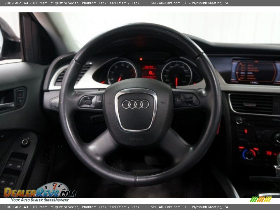 2009 Audi A4 2.0T Premium quattro Sedan Phantom Black Pearl Effect / Black Photo #22