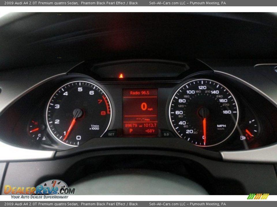 2009 Audi A4 2.0T Premium quattro Sedan Phantom Black Pearl Effect / Black Photo #28