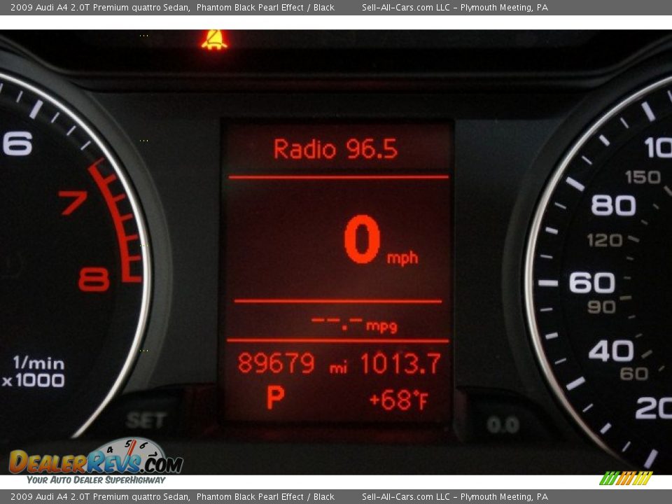 2009 Audi A4 2.0T Premium quattro Sedan Phantom Black Pearl Effect / Black Photo #29