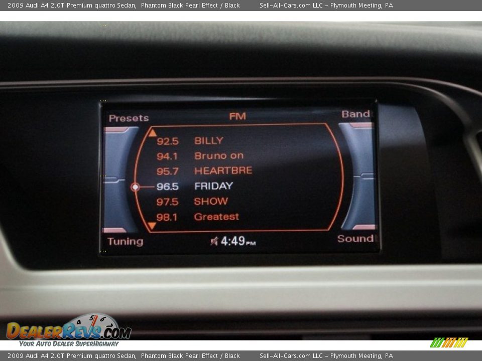 2009 Audi A4 2.0T Premium quattro Sedan Phantom Black Pearl Effect / Black Photo #30