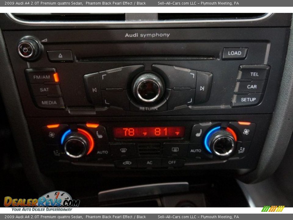 2009 Audi A4 2.0T Premium quattro Sedan Phantom Black Pearl Effect / Black Photo #31