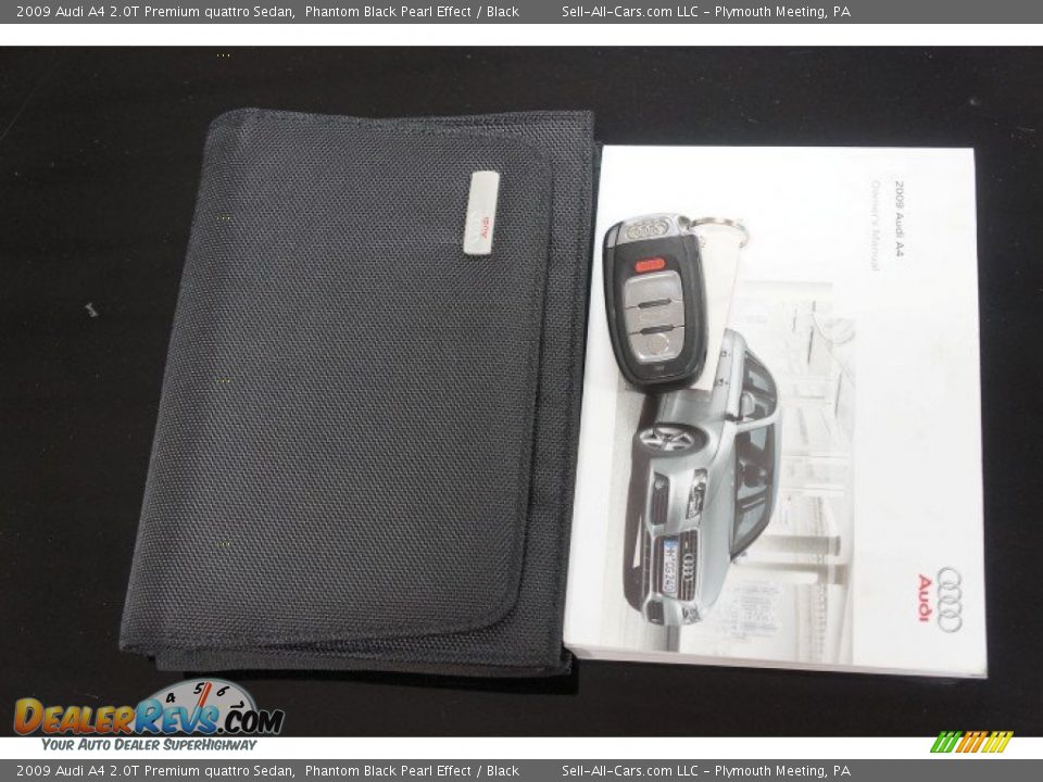 2009 Audi A4 2.0T Premium quattro Sedan Phantom Black Pearl Effect / Black Photo #33