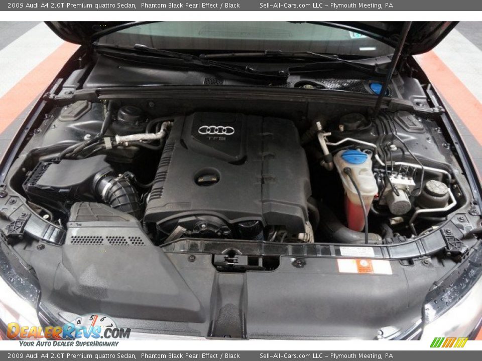 2009 Audi A4 2.0T Premium quattro Sedan Phantom Black Pearl Effect / Black Photo #34