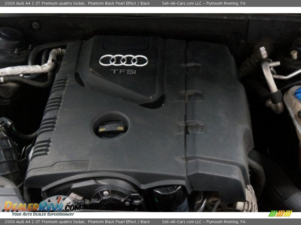 2009 Audi A4 2.0T Premium quattro Sedan Phantom Black Pearl Effect / Black Photo #35