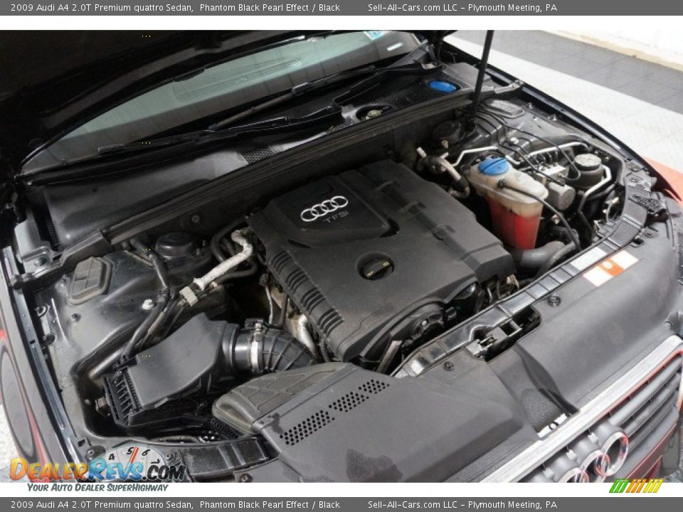 2009 Audi A4 2.0T Premium quattro Sedan Phantom Black Pearl Effect / Black Photo #36