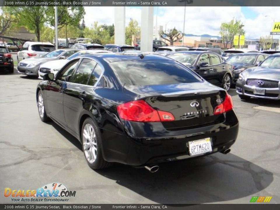 2008 Infiniti G 35 Journey Sedan Black Obsidian / Stone Photo #6