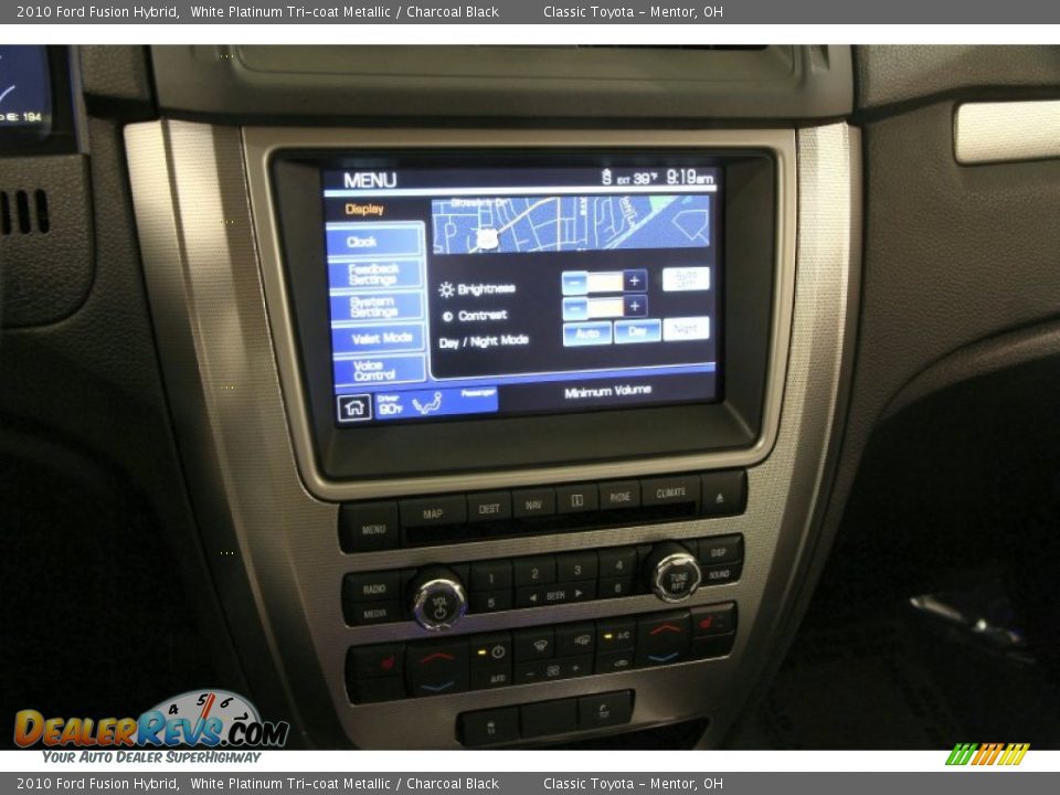 2010 Ford Fusion Hybrid White Platinum Tri-coat Metallic / Charcoal Black Photo #8