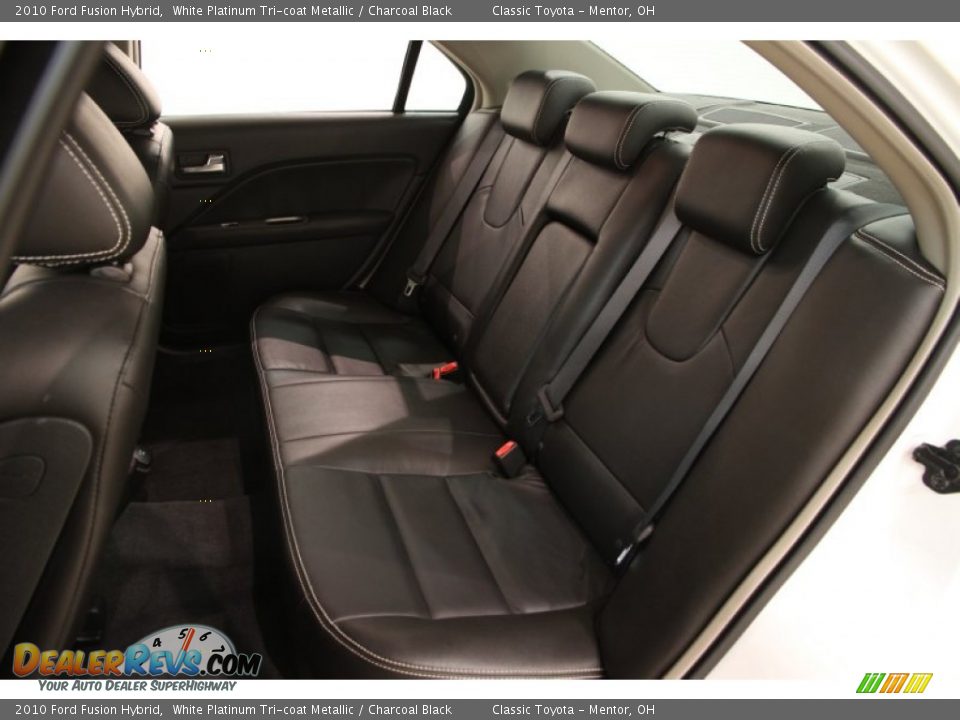 2010 Ford Fusion Hybrid White Platinum Tri-coat Metallic / Charcoal Black Photo #15