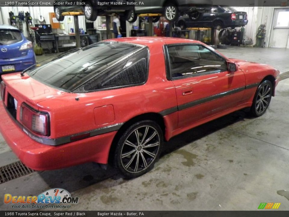 1988 Toyota Supra Coupe Super Red / Black Photo #5
