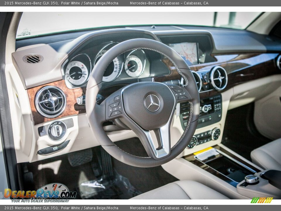 2015 Mercedes-Benz GLK 350 Polar White / Sahara Beige/Mocha Photo #5