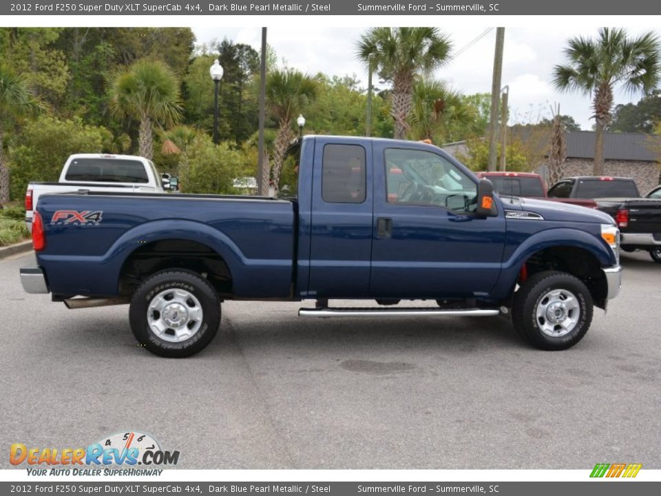 2012 Ford F250 Super Duty XLT SuperCab 4x4 Dark Blue Pearl Metallic / Steel Photo #2