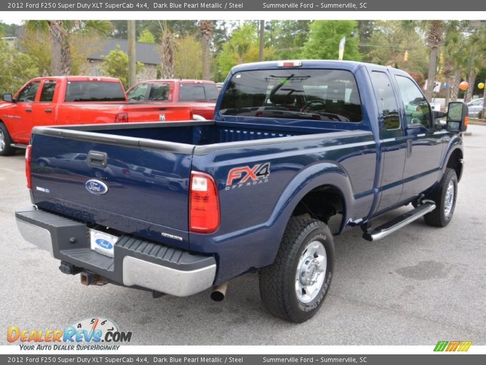 2012 Ford F250 Super Duty XLT SuperCab 4x4 Dark Blue Pearl Metallic / Steel Photo #3