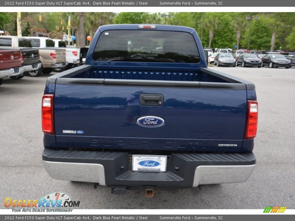 2012 Ford F250 Super Duty XLT SuperCab 4x4 Dark Blue Pearl Metallic / Steel Photo #4