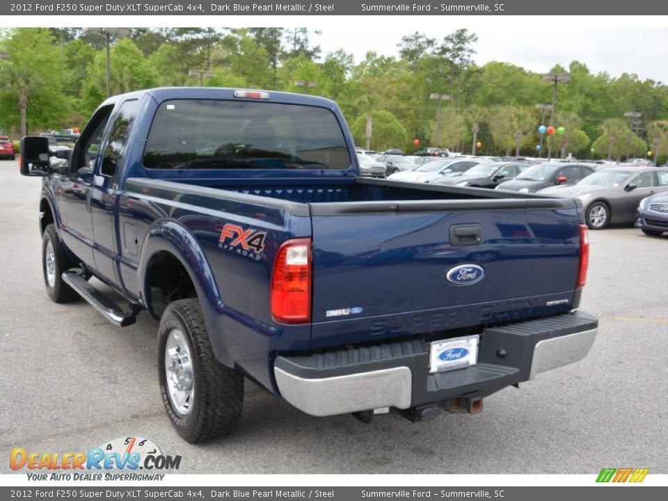 2012 Ford F250 Super Duty XLT SuperCab 4x4 Dark Blue Pearl Metallic / Steel Photo #5
