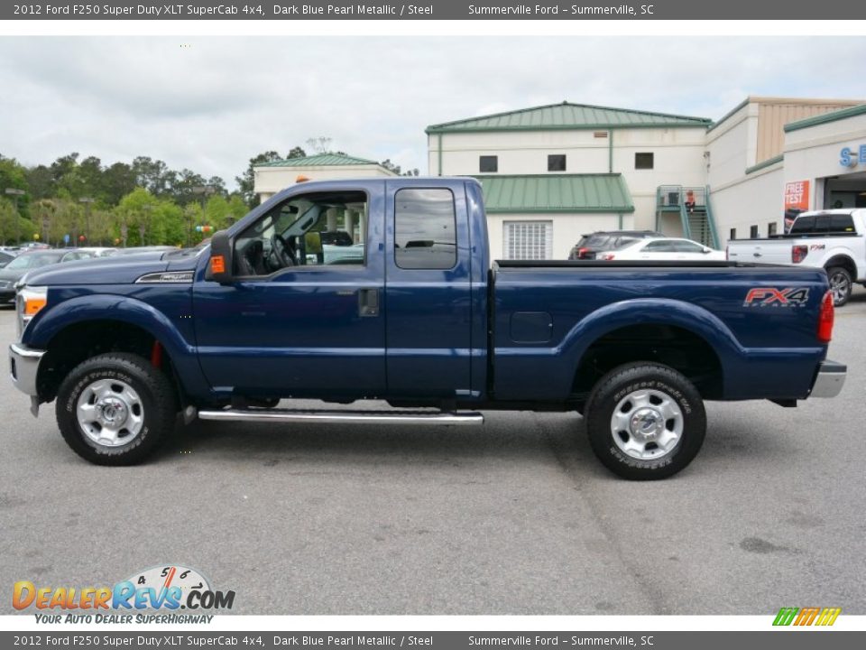 2012 Ford F250 Super Duty XLT SuperCab 4x4 Dark Blue Pearl Metallic / Steel Photo #6