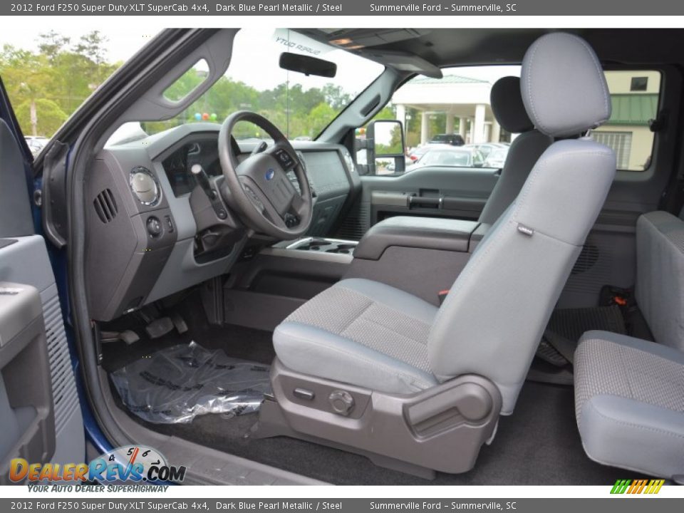 Steel Interior - 2012 Ford F250 Super Duty XLT SuperCab 4x4 Photo #11