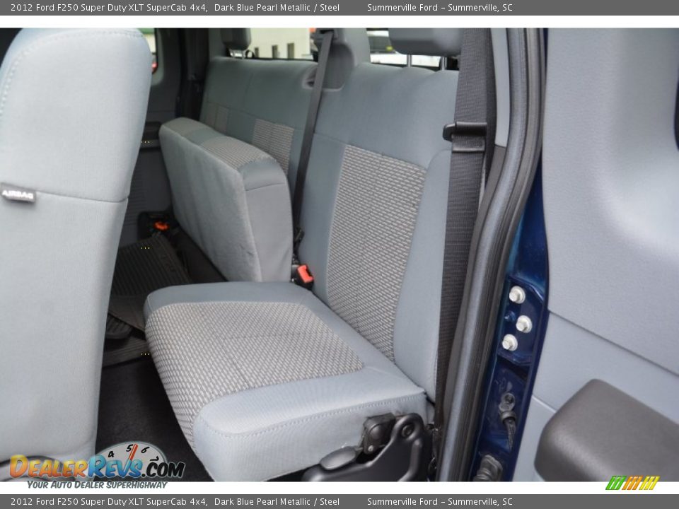 2012 Ford F250 Super Duty XLT SuperCab 4x4 Dark Blue Pearl Metallic / Steel Photo #14