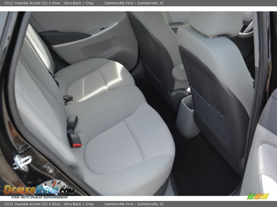 2012 Hyundai Accent GLS 4 Door Ultra Black / Gray Photo #17