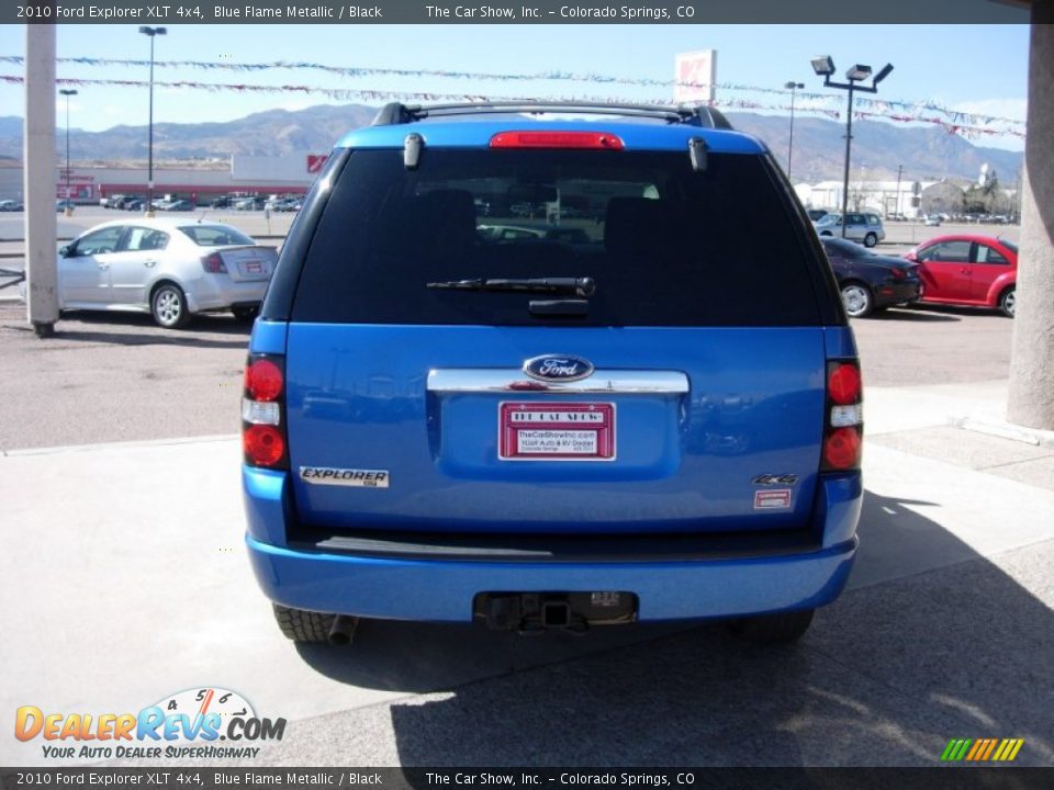 2010 Ford Explorer XLT 4x4 Blue Flame Metallic / Black Photo #4